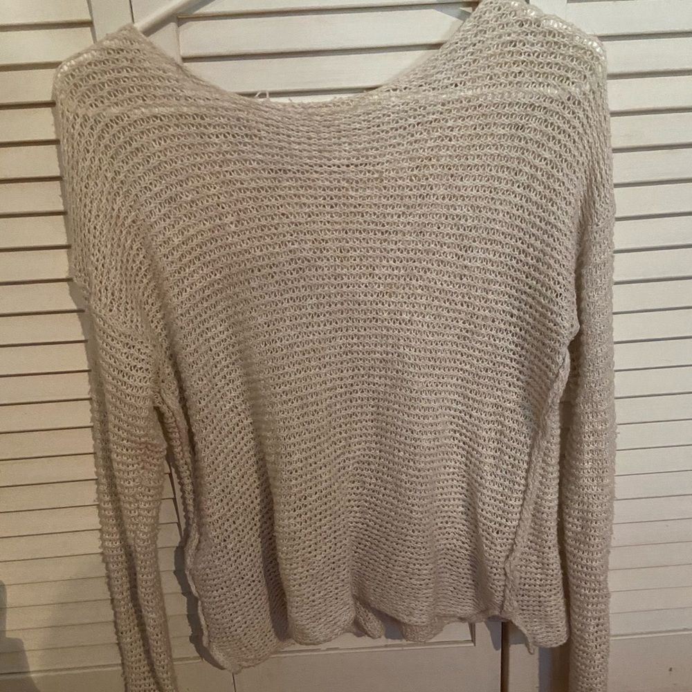 American Eagle lace back sweater